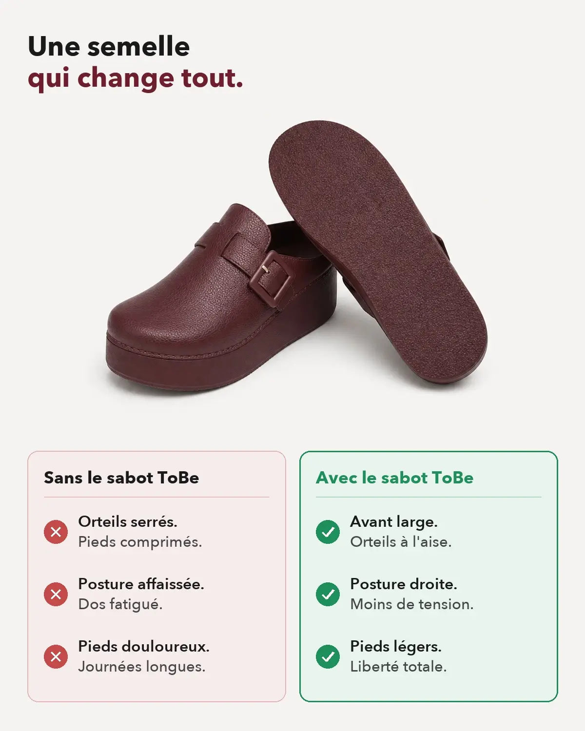 Véra Burgundy – semelle