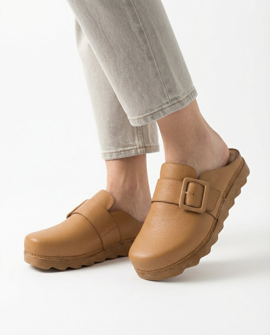 Sabot Médical Plat Tabac